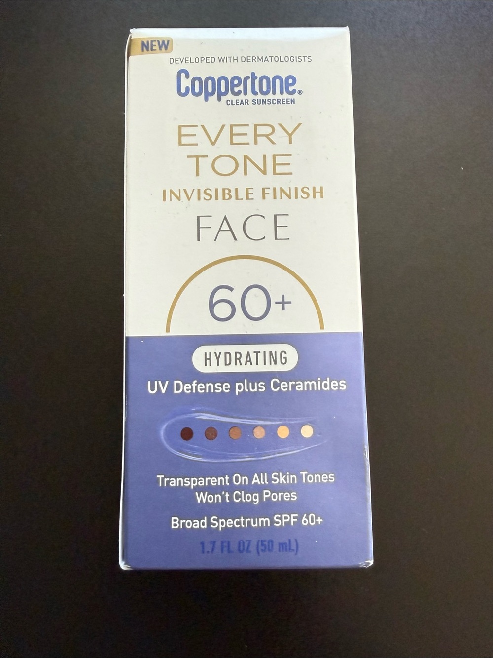 Coppertone Every Tone Invisible Finish Face SPF 60+ Hydrating Sunscreen